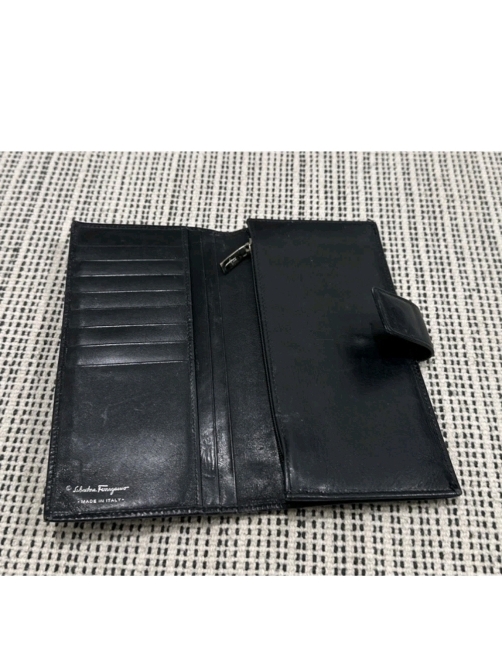Salvatore Ferragamo Black Embossed Leathe Wallet - Picture 8 of 13